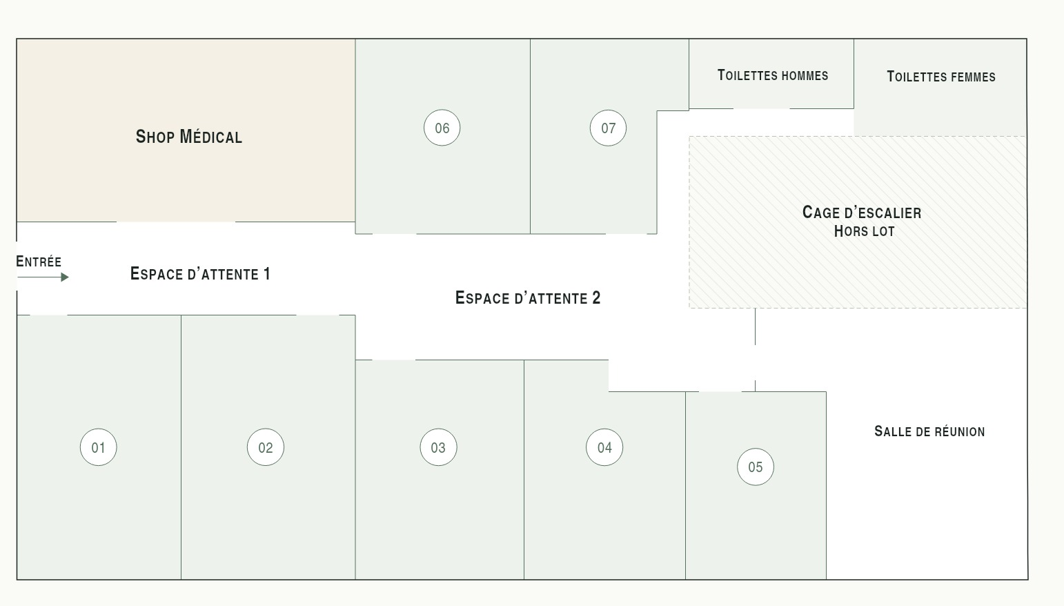 Plan schématique du Phénix Medical Center